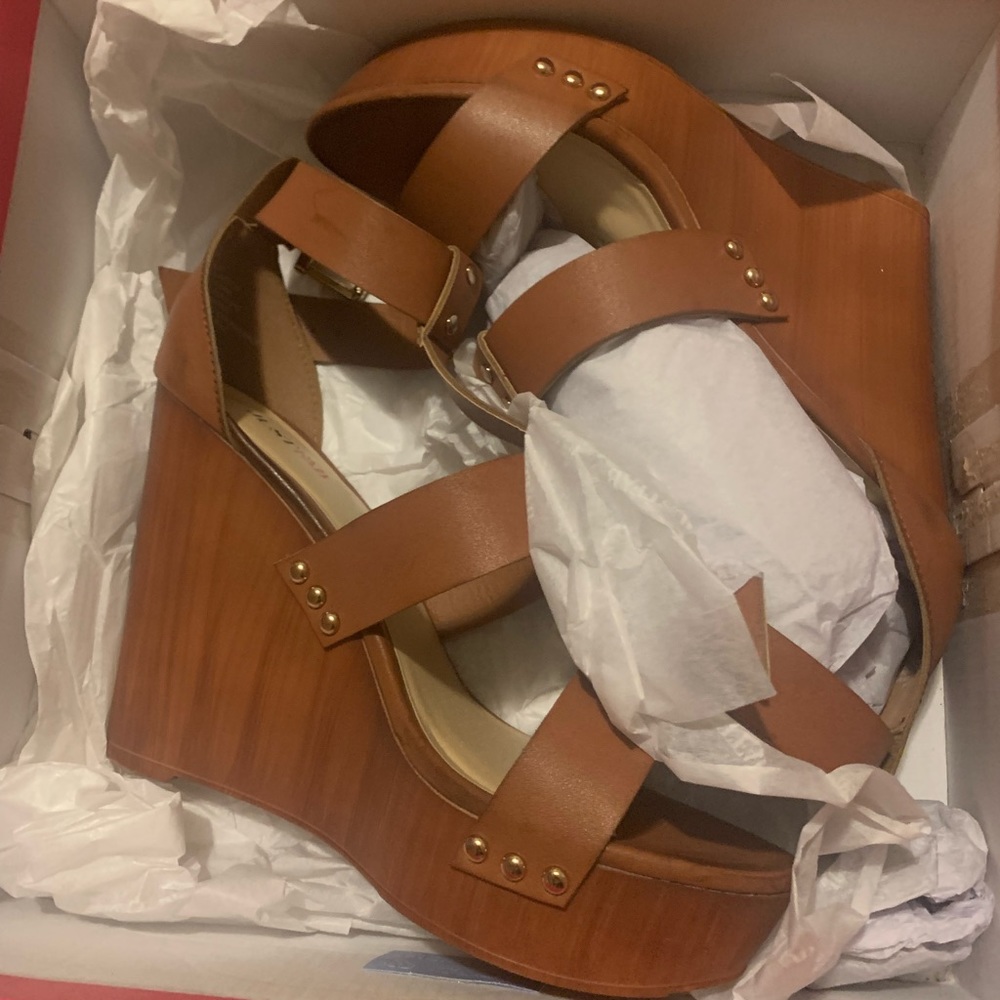 Brown Wedge Heels